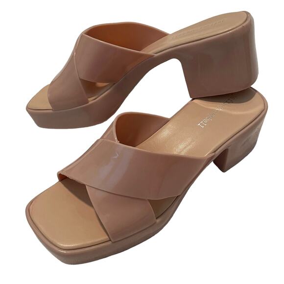 Jeffrey Campbell bubble gum platform cross band strap slides 10 SHELF 4846 - Picture 1 of 10